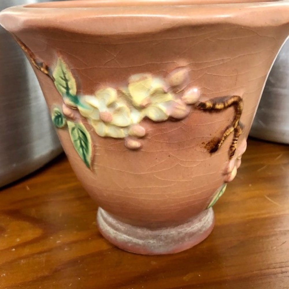 Antique Roseville Numbered Apple Blossom Vase